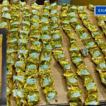 Packets of ganja chocolates seized in Hyderabad during a police crackdown on illegal smuggling and sales.