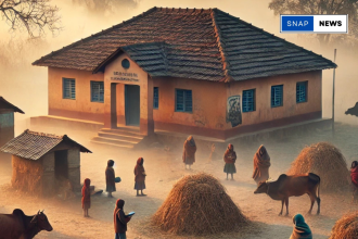 Cold Winter Morning at a Rural School in Adilabad