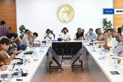 Telangana Chief Minister Revanth Reddy meets Tollywood actors and filmmakers in Hyderabad to discuss public safety.