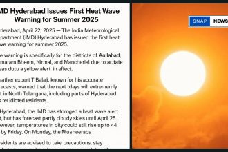 IMD Hyderabad issues first heat wave warning for summer 2025 with temperatures soaring above 40°C in Telangana districts.
