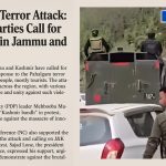 Pahalgam landslide breaking news report with blocked roads and rescue operations