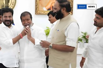 Telangana Chief Minister Revanth Reddy receives official Government Order for SC classification on Ambedkar Jayanti, surrounded by ministers and officials at the Secretariat