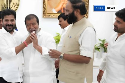 Telangana Chief Minister Revanth Reddy receives official Government Order for SC classification on Ambedkar Jayanti, surrounded by ministers and officials at the Secretariat