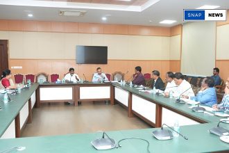 Telangana Deputy Chief Minister Bhatti Vikramarka during a review meeting on Singareni’s green energy projects