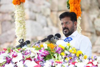 Telangana Chief Minister Revanth Reddy delivering Independence Day speech in Hyderabad