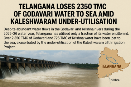 Telangana Loses 2350 TMC of Godavari Water to Sea Amid Kaleshwaram Project Under-Utilisation