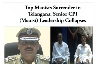 Top Maoists surrender in Telangana