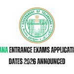 Telangana entrance exams application last dates