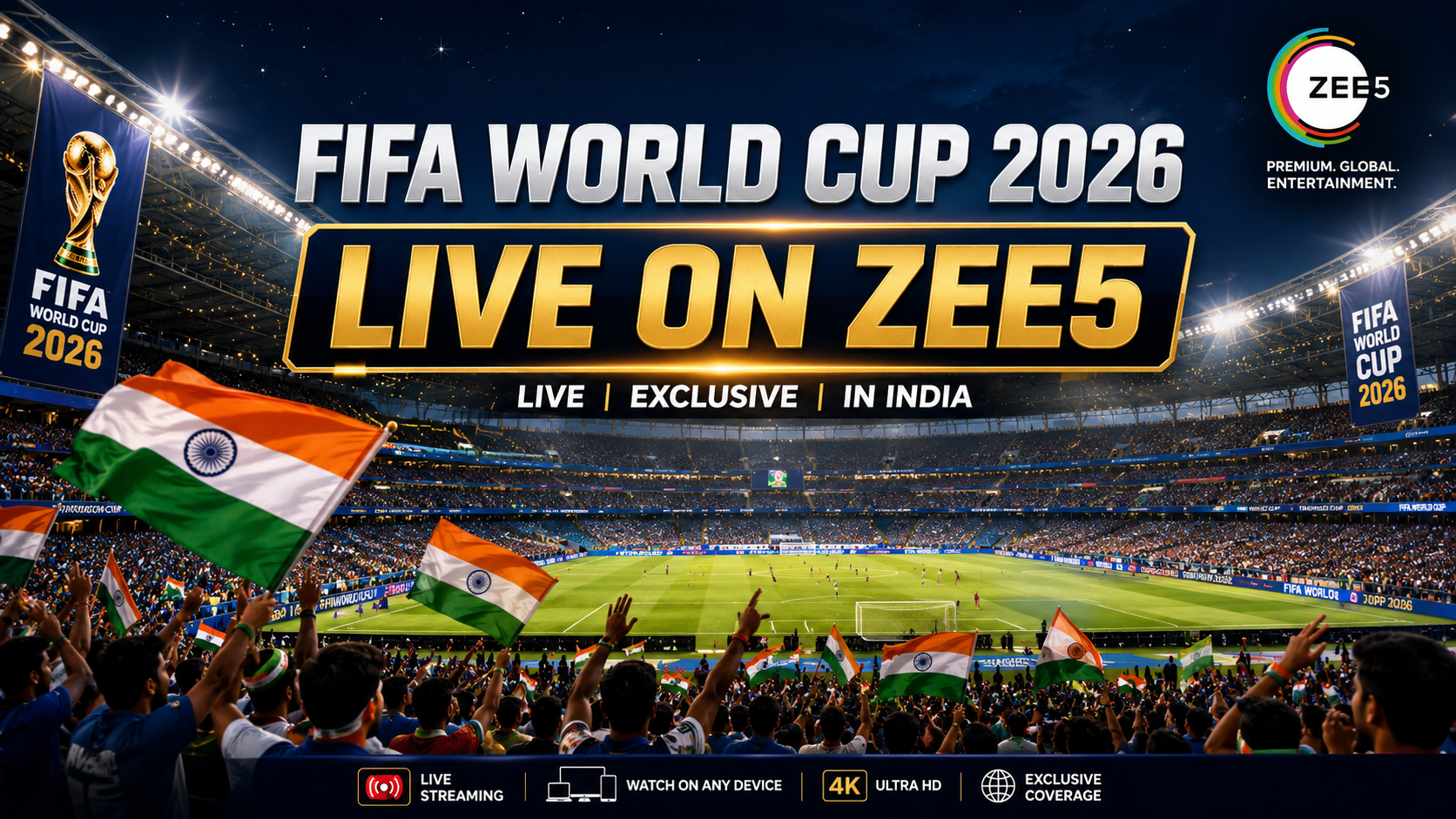 FIFA World Cup 2026 Live Stream India: How to Watch Every Match on ZEE5 and Unite8 Sports 2 FIFA World Cup 2026 live stream India