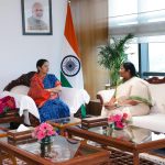 Seethakka meets Union Women and Child Development Minister