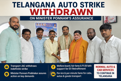 Telangana Auto Strike Withdrawn