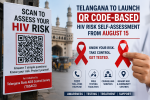 Telangana HIV risk self-assessment QR code