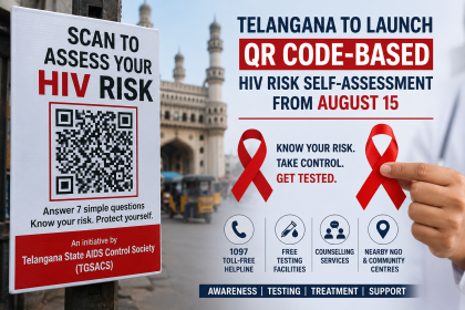 Telangana HIV risk self-assessment QR code