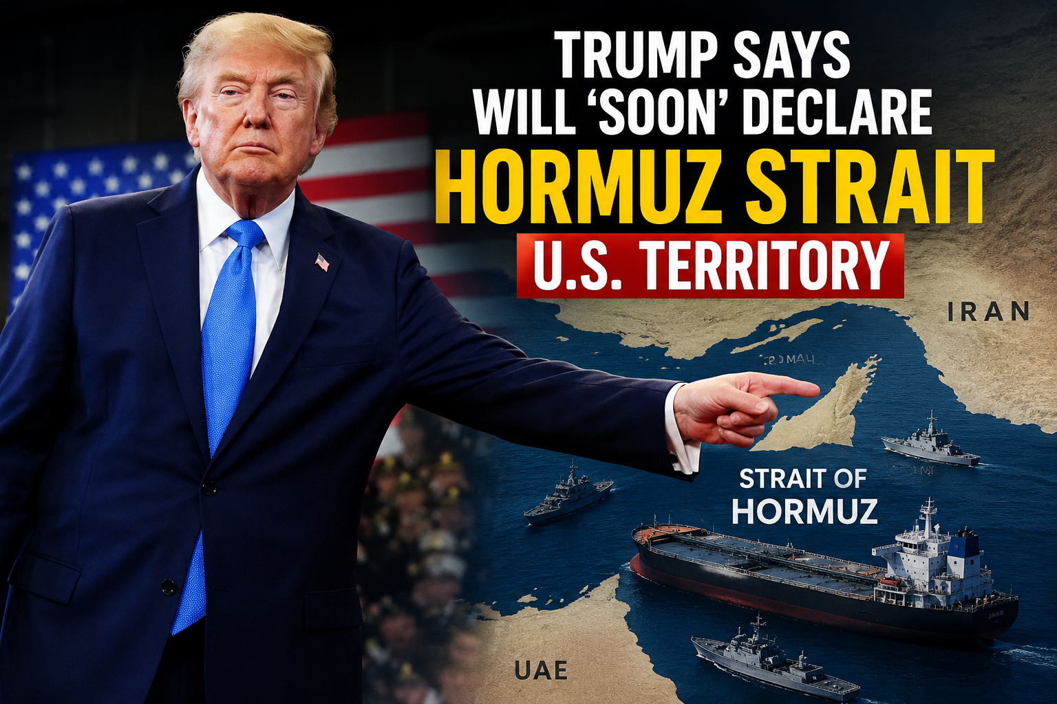 Trump Says He Will Soon Declare Strait of Hormuz U.S. Territory 2 Trump Strait of Hormuz